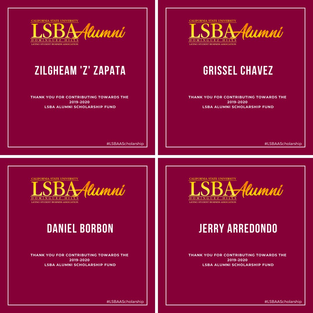 lsbaalumni's tweet photo. Four more! Continued shoutout to LSBA Alumni contributing towards this year's alumni scholarship fund! #LSBAAlumni #LSBAAScholarship https://t.co/y32EBuwWJJ