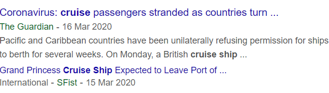 This in itself is a bit weird, given the times we're in. Countries across the globe are trying to persuade cruise ships to dock elsewhere lest their plague-ridden hordes cause a major public health crisis.