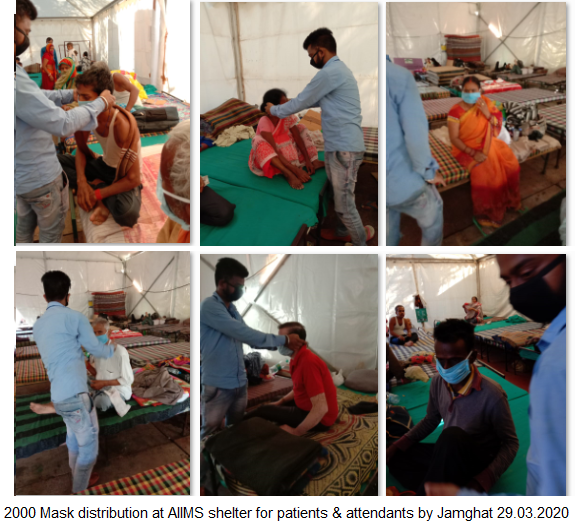 jamghathomes's tweet photo. Jamghat Volunteers distributing masks at AIIMS shelter for patients and doctors

Fact: Masks are critical for the safety of patients, attendants and doctors.

#COVID-19 #Delhi #Service #ngo #delhi #letsfight #coronaupdatesindia #DelhiFightsCorona 

 https://t.co/ibSJECbFVt https://t.co/UuPVSuHyjB