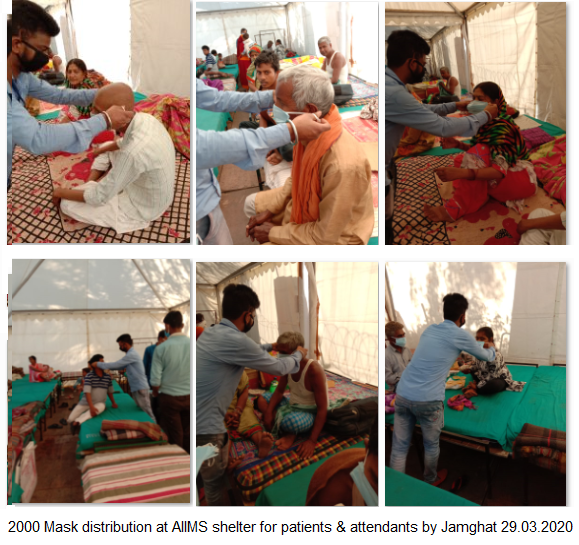 jamghathomes's tweet photo. Jamghat Volunteers distributing masks at AIIMS shelter for patients and doctors

Fact: Masks are critical for the safety of patients, attendants and doctors.

#COVID-19 #Delhi #Service #ngo #delhi #letsfight #coronaupdatesindia #DelhiFightsCorona 

 https://t.co/ibSJECbFVt https://t.co/UuPVSuHyjB