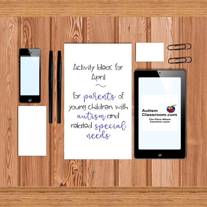 Homeschool Ideas (4 weeks worth) for Young Children with Autism and Related Special Needs #remotelearning #distancelearning  #autismawareness #autism  #autismawarenessmonth #edu #edchat #satchat #spedchat #autismacceptance #teachingathome #specialneeds autismclassroom.com/strategies/blo…