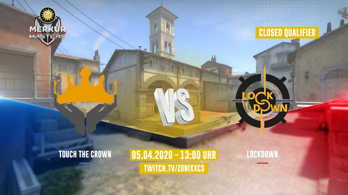 TouchTheCrown (@ttc_esport) on Twitter photo Morgen beginnt für uns der Closed Qualifier der <a href="/MerkurMasters/">Merkur Masters 🌞</a> .
Das erstes Spiel wird um ca. 14 Uhr gegen <a href="/lockdowncsgo/">Team Lockdown</a> sein.
Unsere Jungs sind schon heiß drauf sich morgen für die Online Playoffs der <a href="/MerkurMasters/">Merkur Masters 🌞</a> zu qualifizieren.
#gottc #ttc 👑👑👑🌞🌞🌞 Morgen beginnt für uns der Closed Qualifier der <a href="/MerkurMasters/">Merkur Masters 🌞</a> .
Das erstes Spiel wird um ca. 14 Uhr gegen <a href="/lockdowncsgo/">Team Lockdown</a> sein.
Unsere Jungs sind schon heiß drauf sich morgen für die Online Playoffs der <a href="/MerkurMasters/">Merkur Masters 🌞</a> zu qualifizieren.
#gottc #ttc 👑👑👑🌞🌞🌞