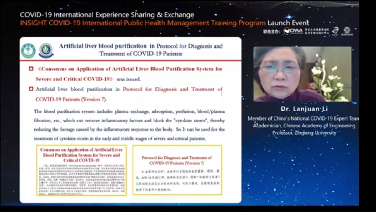 Chinese Medical Association Expert consensus on the Application of Special Blood purification Technology in severe COVID-19 pneumonia http://guide.medlive.cn/guideline/20358  (to be read in Chrome with auto translation ON)2/N