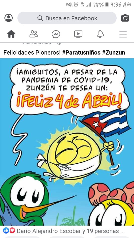 rachel_junco's tweet photo. Feliz 4 de abril. 🇨🇺🇨🇺 #SomosCuba 
#SomosContinuidad https://t.co/tAGP2jNrKL