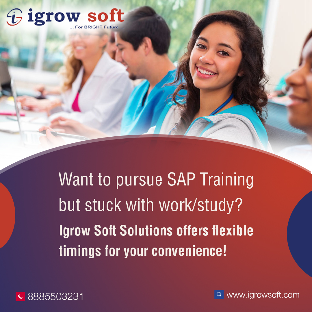 igrowsofthyd's tweet photo. Are a student looking to get simultaneous training in SAP for a prospective career or a working individual trying to climb the ladder of success faster? Well, Igrow Soft Solutions is the perfect fit for you! 

☎ +91 8885503231 
🌐 https://t.co/iYoOlEeIE7

#IgrowSoft #SAPTraining https://t.co/GIDLcaFFTg