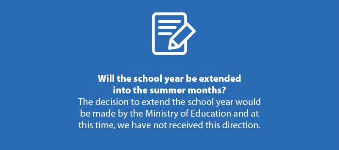 Q: Will the school year be extended into the summer months?