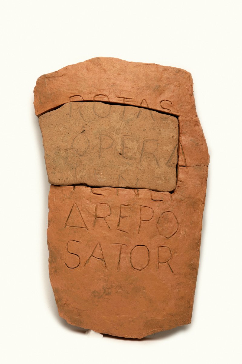 This fascinating  #Latin inscription may be the earliest evidence of  #Christianity in northern Britain. It reads ROTAS OPERA TENET AREPO SATOR or 'Apepo the sower guides the plough with care.'Read more here:  https://ancientworldsmanchester.wordpress.com/2012/05/10/code-breaking-in-roman-times/ #MMEncyclopedia  #MMinQuarantine