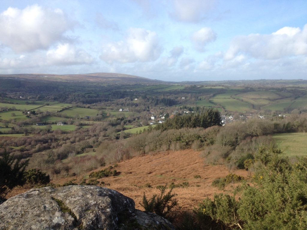 Barbaraswalking's tweet photo. Another power walk up and down hills #RoamSweetHome . Stopping to admire the distant views that I can't visit at the moment. Looking towards #SouthHams and family I miss, #Dartmoor and high walking #YesTor #Cosdon #StayHomeSaveLives @RamblersGB https://t.co/EGJkb5WEVM