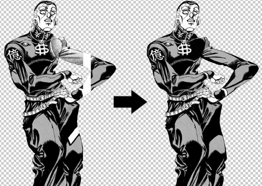 静止画MADあるあるだと思うけど、メインで使いたいのにコマとか障害物で切れてる絵は結構描き足してます(範囲が大きいとむずかしい…) 