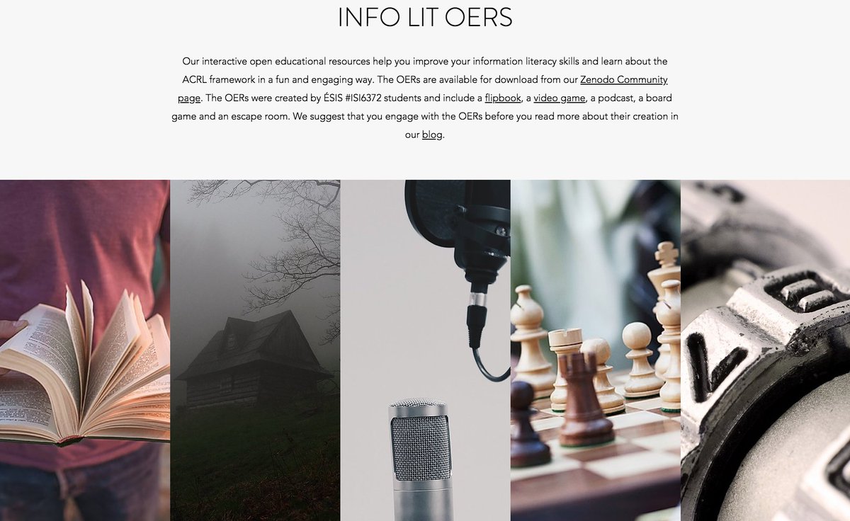 My students created  #OERs to help others learn about  @ALA_ACRL Framework for Information Literacy for Higher Education in a fun & engaging way! I am SO EXCITED to show you what they came up with: We got a flipbook, a video game, a podcast, a board game & an escape room  #ISI6372