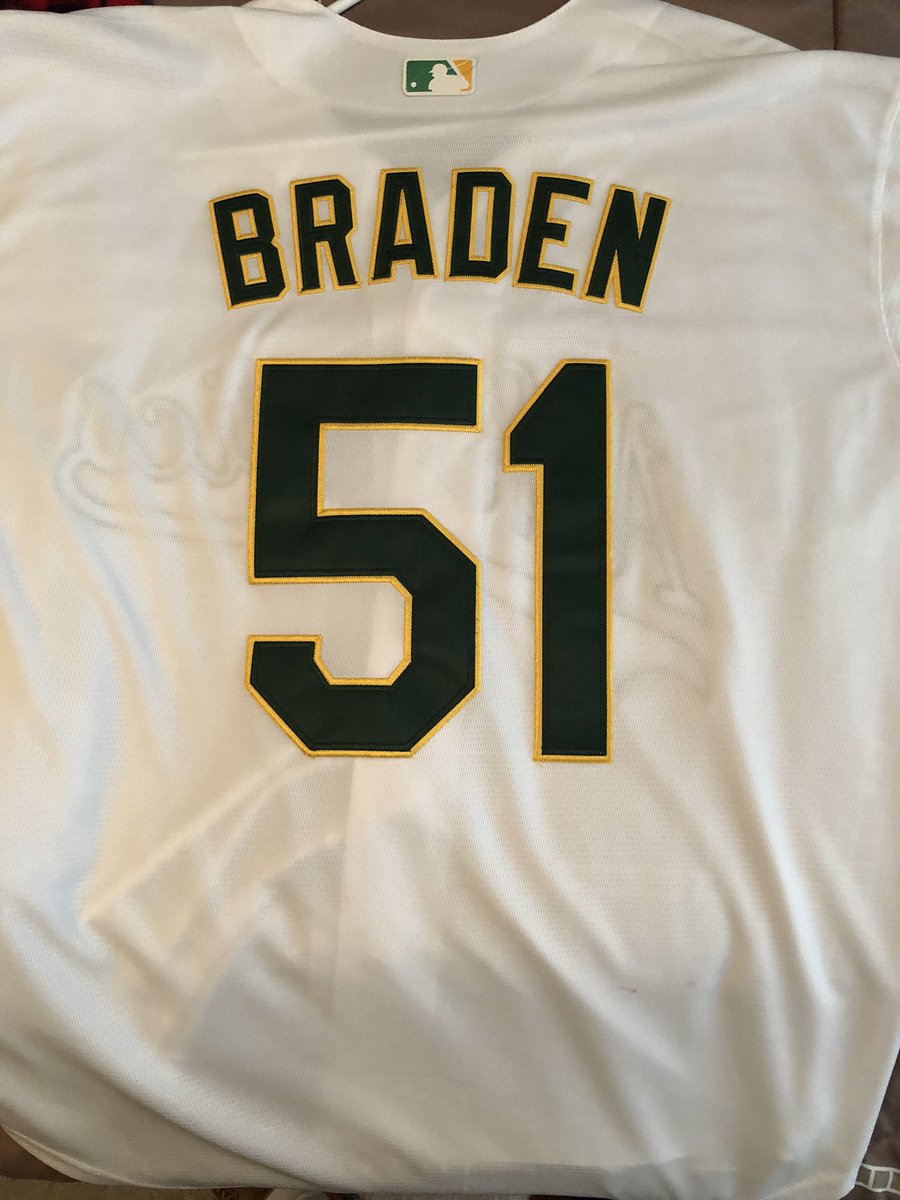 Day 2 of the Quarantine Jersey Challenge:  @DALLASBRADEN209, he threw a perfect game once and now co-hosts a great baseball podcast called Starting 9