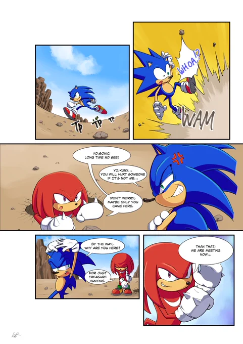 English ver."&amp; knuckles"My first comic-style-art. 