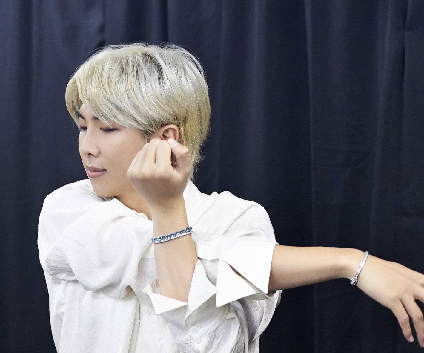 1. Namjoon's Dirty Blonde Hair Transformation - wide 6