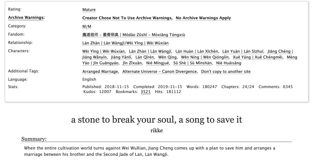 a stone to break your soul, a song to save it by rikkeokay you know i had to start with this one, a true icon in our fandom, it might be the most perfect canon divergence, yes i read it in a day and no i'm not ashamed to admit it  https://archiveofourown.org/works/16635728/chapters/39001631