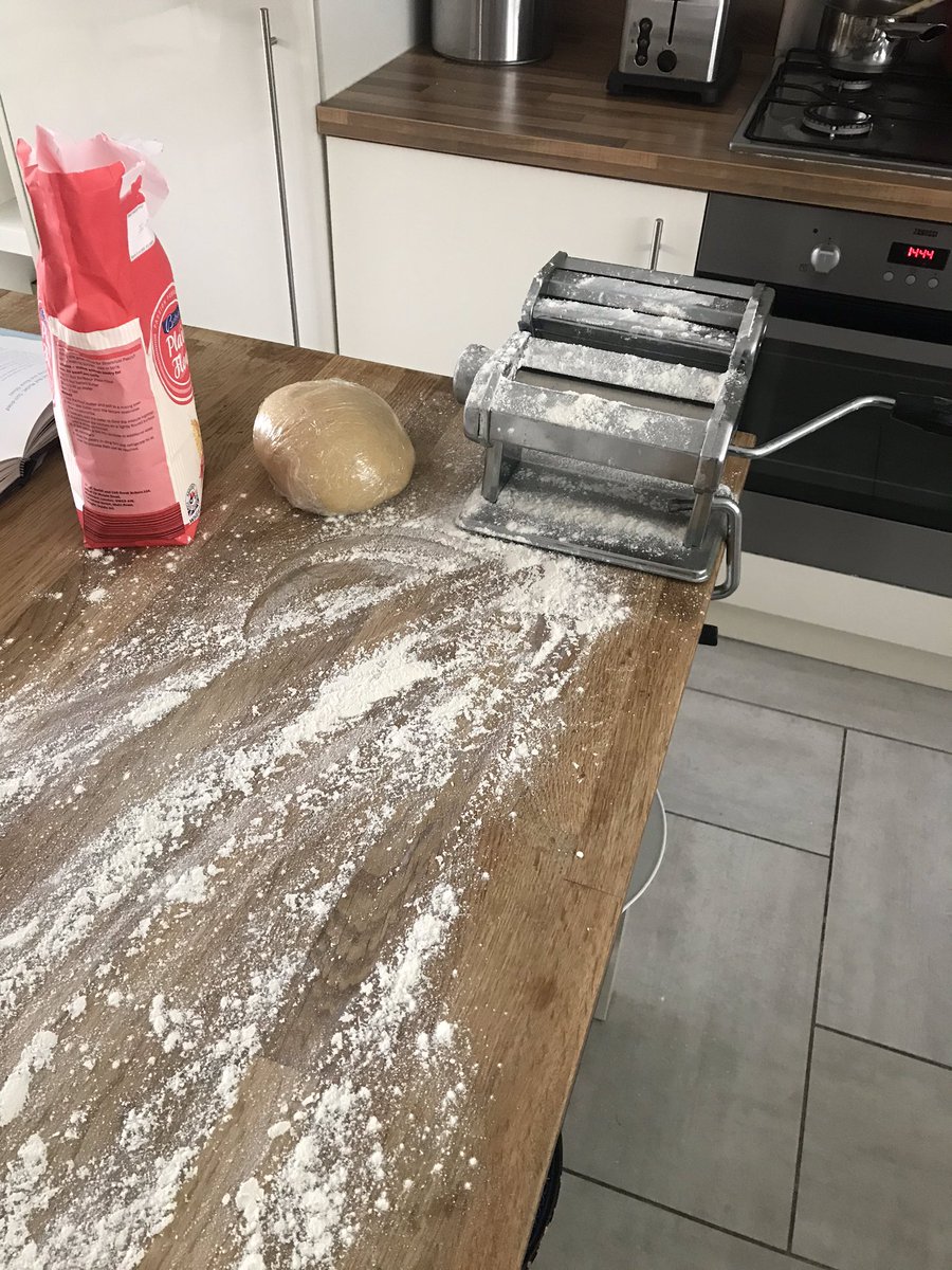 Pasta machine outs it’s box! Been a while my friend. Giving the boys a ravioli masterclass!🔪🤣