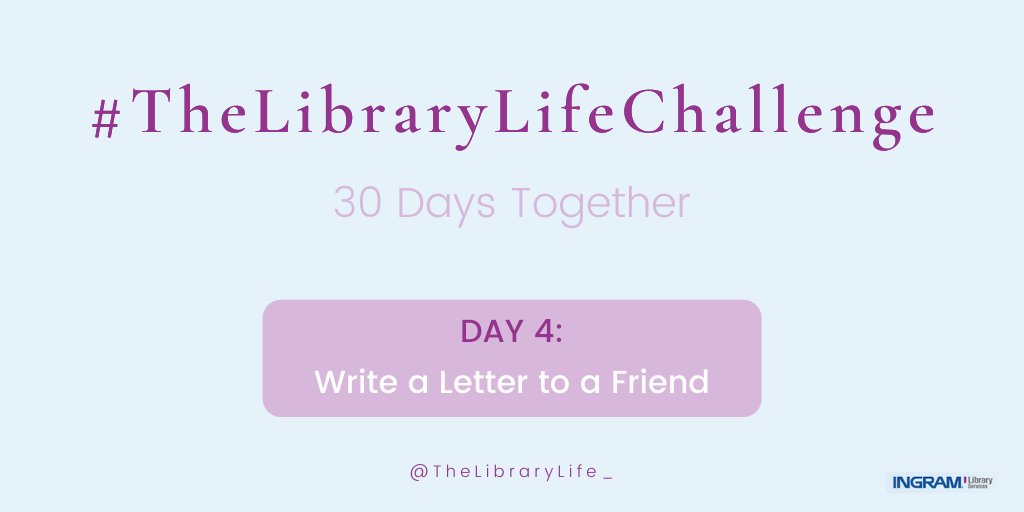 TheLibraryLife_'s tweet photo. 🌟 #TheLibraryLifeChallenge Day 4: Write a Letter to a Friend
__
#librarytwitter #librarian #librarylife https://t.co/VEoA9PTuVe