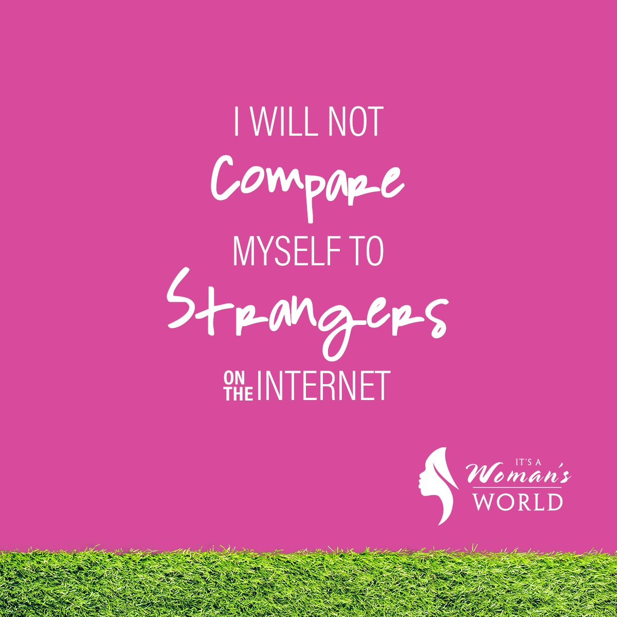 AWomansWorldJA's tweet photo. Say it louder for the person holding the phone.
.
.
#IAWW #quoteoftheday #quoteoftheweekend #Saturdayvibes #positivevibesonly #timelyreminder #confidence #nocomparison https://t.co/NhJn3kRpsB