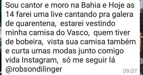 Jorgin_1986's tweet photo. Bom dia galera, vamos dar essa moral lá no Instagram ao amigo @robsondilinger, a partir das 14 horas será a Live! #TorcidadoVascolotandolotandoalive
#Vamoscompartilhar https://t.co/rlFJhvtZfF
