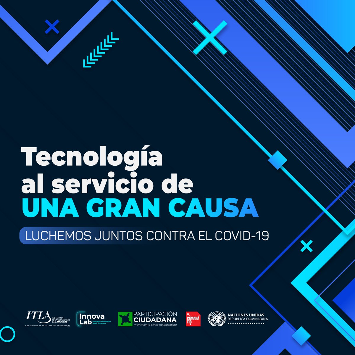 PCiudadana's tweet photo. Con este #HackathonVirtualRD buscamos hacer una convocatoria social para promover la #InnovaciónTecnológica que permita dotar a nuestra sociedad de herramientas para contrarrestar los efectos de la actual pandemia del #COVID19 . #InnovandoEnCuarentena https://t.co/X757GmgQrm