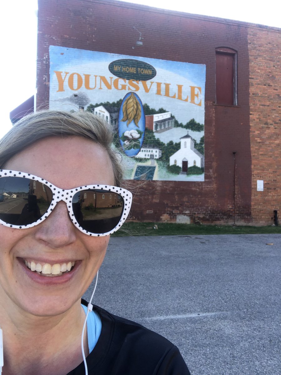 sarahcrawfordnc's tweet photo. Planned to do the Run the Rails 5k in Youngsville.  Race cancelled, so decided to run through town by myself (w my #campaigndogs). https://t.co/eOW1j5WGpY