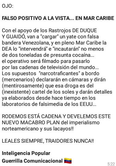 alexisg121's tweet photo. @jguaido @javiertarazona @lanacionweb @lorebornacelly @EduardoDelgado1 @JuanPalenciaS @lorebornacelly @FranklynDuarte_ @FAndradeRoa @GustavoporSC @TachiraNews @laidygomezf @NTN24 @NTN24ve @realDonaldTrump @nytimes @ElNacionalWeb https://t.co/5mYKn1DoqM