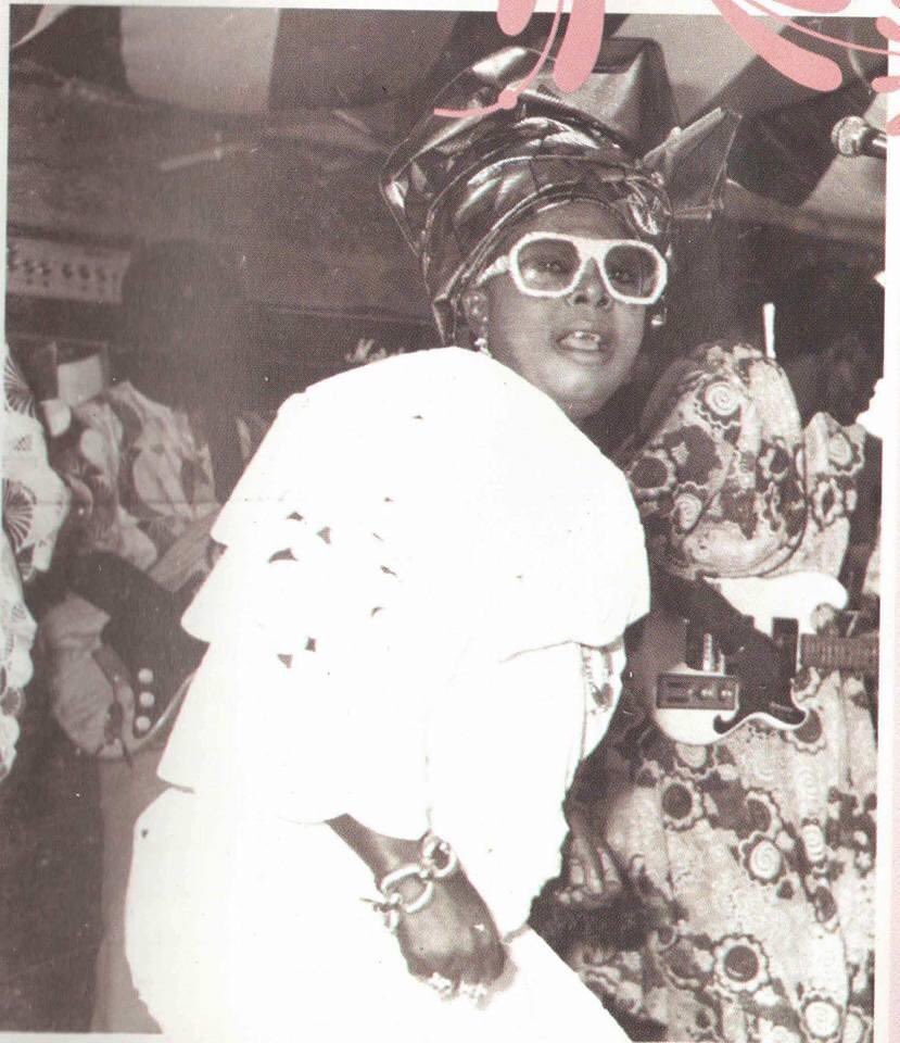 Alhaja Jarinatu Seriki dancing at a party in Ikorodu in the mid-1970s.