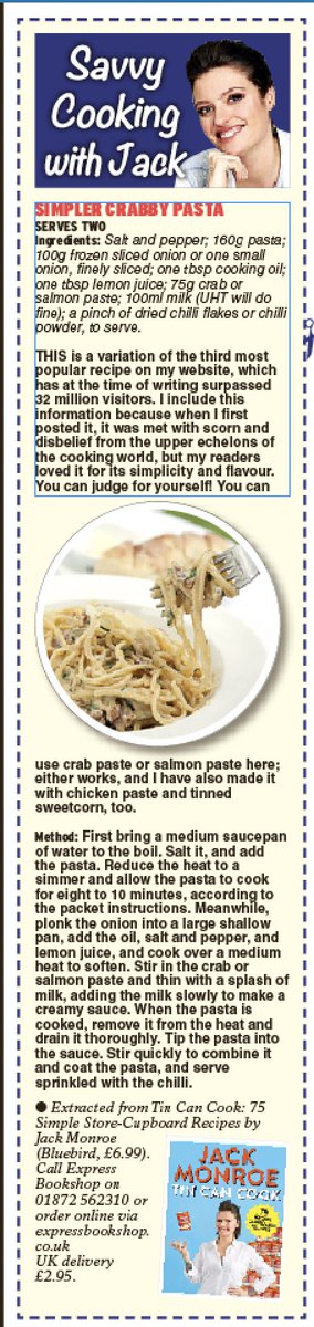 MattNixson's tweet image. It&apos;s our last recipe today *sob* with the wonderful @BootstrapCook AKA Jack Monroe. Thanks Jack for sharing your incredible #TinCanCook recipes with @Daily_Express readers over past fortnight. No doubt it&apos;s made big difference! Loved working with you. Good luck on TV this week!