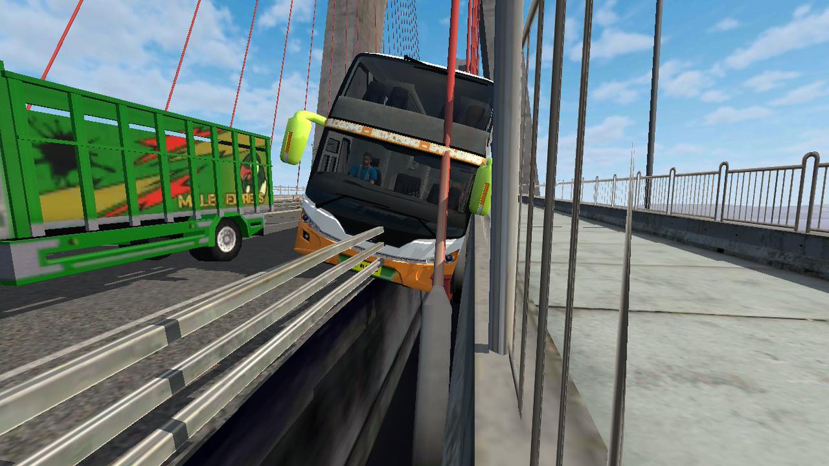 sattoraji's tweet photo. Yaaa ellaahhh baru nyampe jembatan Suramadu udah nyangkut ajaahh..
Jadi di derek dah, gak bisa keluar bannya. Jadi bayar 20k..
#bussidSimulator
#Bussid
#BloggerTrip https://t.co/7RPDYLvrTj