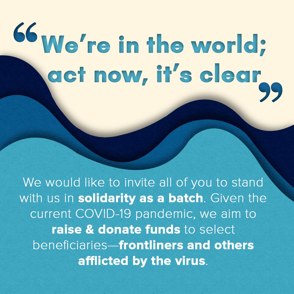 ACHSBatch2018's tweet photo. AC Batch 2018 is currently hosting a fundraiser for the benefit of a few organizations geared to help frontliners battle #covid19ph. Help out! https://t.co/lillupWi2w
