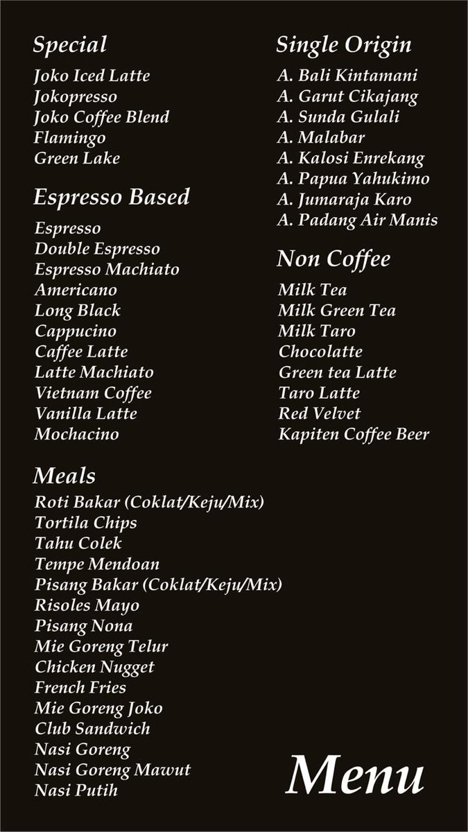 KopiJoko's tweet photo. Ada menu special dari #KopiJoko yang bisa menemanimu rebahan di rumah. https://t.co/v8ZdjkpKGA