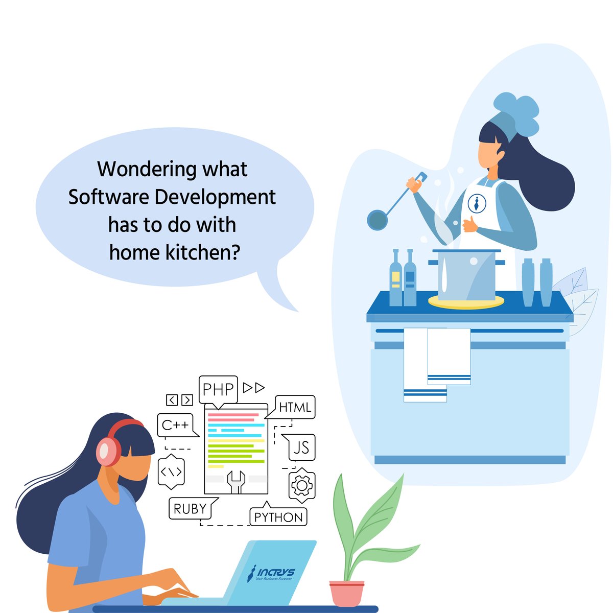 InCrys's tweet photo. If you are wondering what Software Development has to do with home kitchen this days, that's simple😁 both offers end-to-end solutions, served with a pinch of salt 🧂 We all here at InCrys wish you a sweet weekend🍰
.
#stay_safe #selfmotivation #softwaredevelopment #weekendvibes https://t.co/YbSw2UttAK
