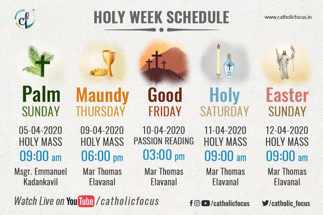 tienda charla dieta Eparchy of Kalyan on Twitter: "Holy Week celebrations are live streamed via  @Catholic_Focus. #CatholicFocus #HolyWeek #Catholic #Lent #Lent2020  https://t.co/RDi32q2aZU" / Twitter