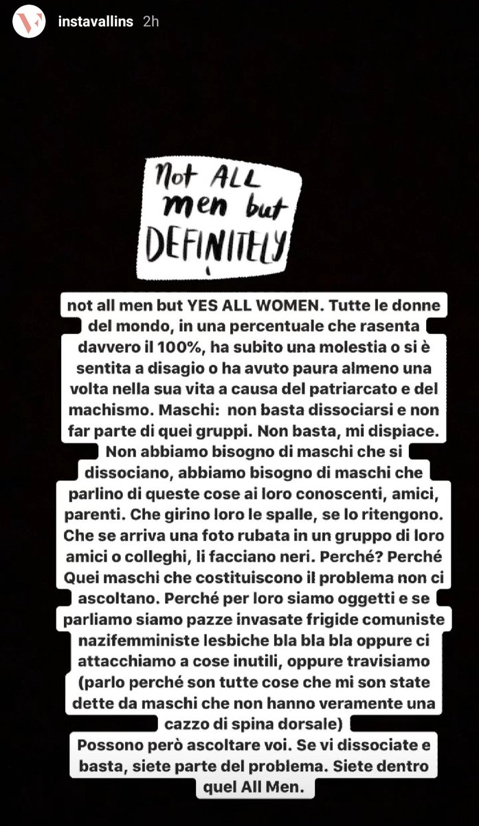 fartekho's tweet photo. ci tengo a condividere le parole di questa ragazza sulla questione "non tutti gli uomini sono così" https://t.co/rX6LfoFgNc