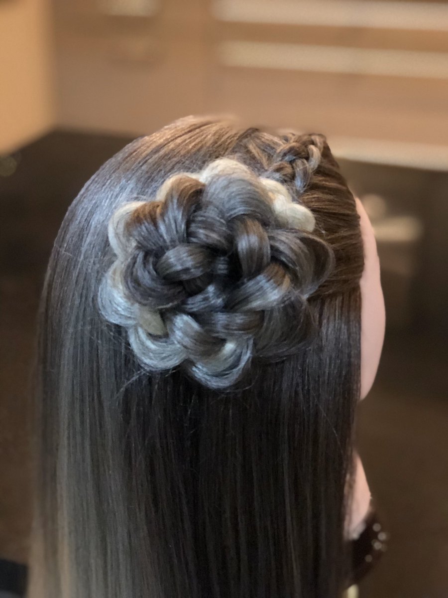 🌼 Hair flower 🌼 #braiding #braids