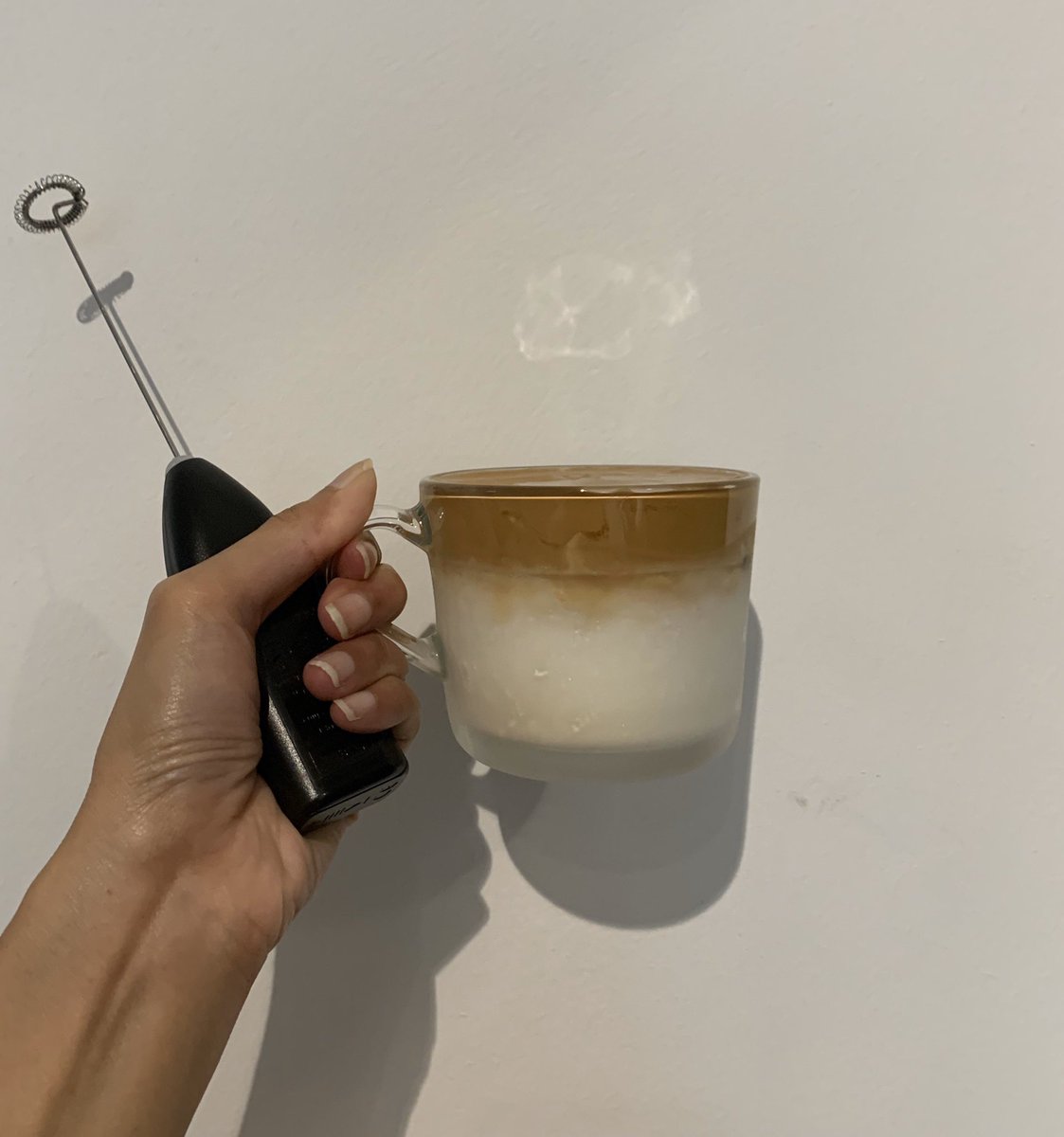 blushbites's tweet photo. The secret, a good cheap ikea milk frother. #dalgonacoffee https://t.co/1s7JmWKBjL