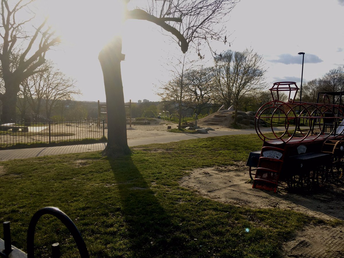 Yesterday’s state approved exercise after a few days of sedentary behaviour. Disorienting to see so many adults in the park and so few children.