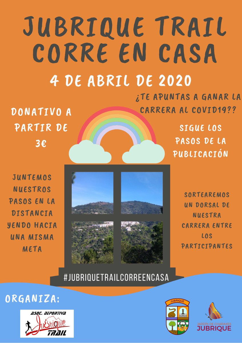 TrailJubrique's tweet photo. Con una extraña sensación nos levantamos esta mañana. Dejamos atrás los nervios pero nos ganan las ganas de disfrutar de este día con todos vosotros/as. Ganas que trasladamos a esta iniciativa solidaria #jubriquetrailcorreencasa Inscríbete! @TrailAndalucia @fedamon @mismetasporti https://t.co/DUG8jZZIuC