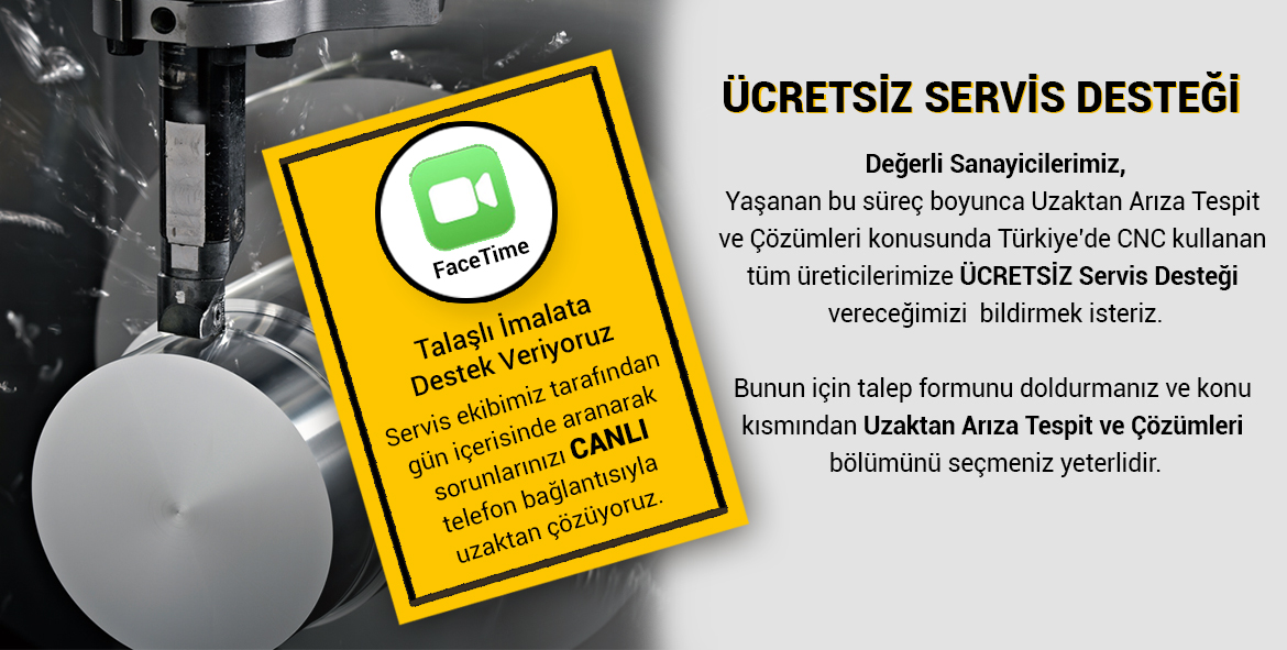 TezmaksanMakina's tweet photo. Değerli Sanayicilerimiz,
Yaşanan bu süreç boyunca Uzaktan Arıza Tespit ve Çözümleri konusunda Türkiye’de CNC kullanan tüm üreticilerimize ÜCRETSİZ Servis Desteği vereceğimizi bildirmek isteriz.
Talep Formu : https://t.co/3dHogKkfbw
#bakım #servis #cncbakım #cncservis #sanayi https://t.co/eKgkOkFSxT