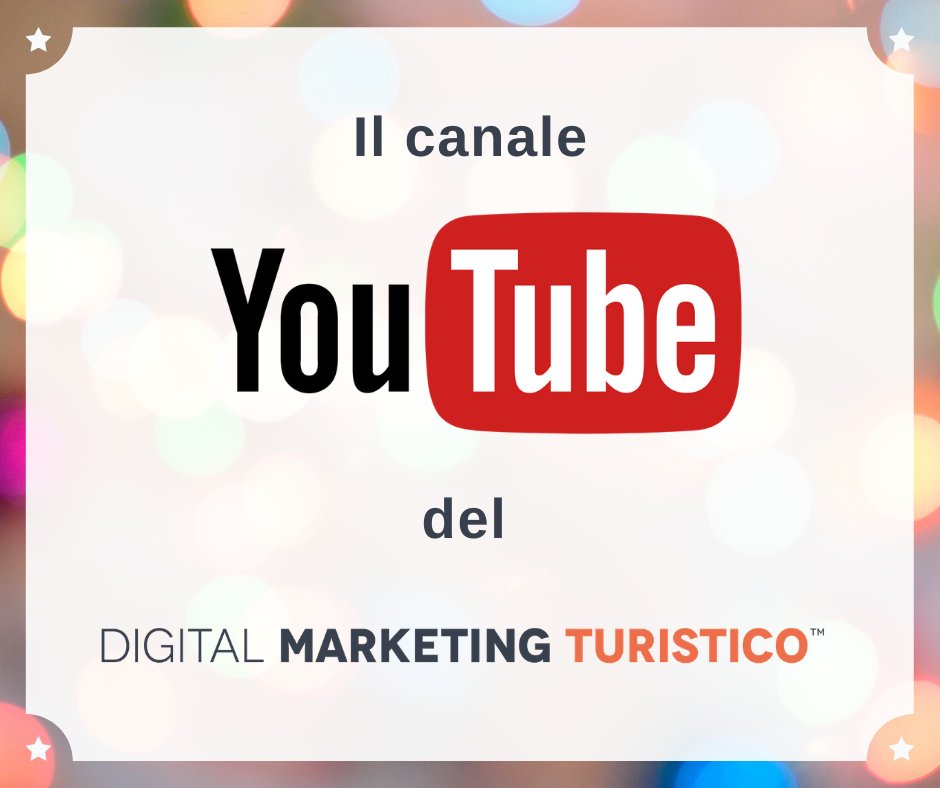 CANALE YOUTUBE DIGITAL MARKETING TURISTICO

Tutti i live ed i video della pagina e del gruppo Facebook Digital Marketing Turistico sono anche su YouTube.

Iscriviti al canale per ricevere le notifiche

bit.ly/DMT-Youtube