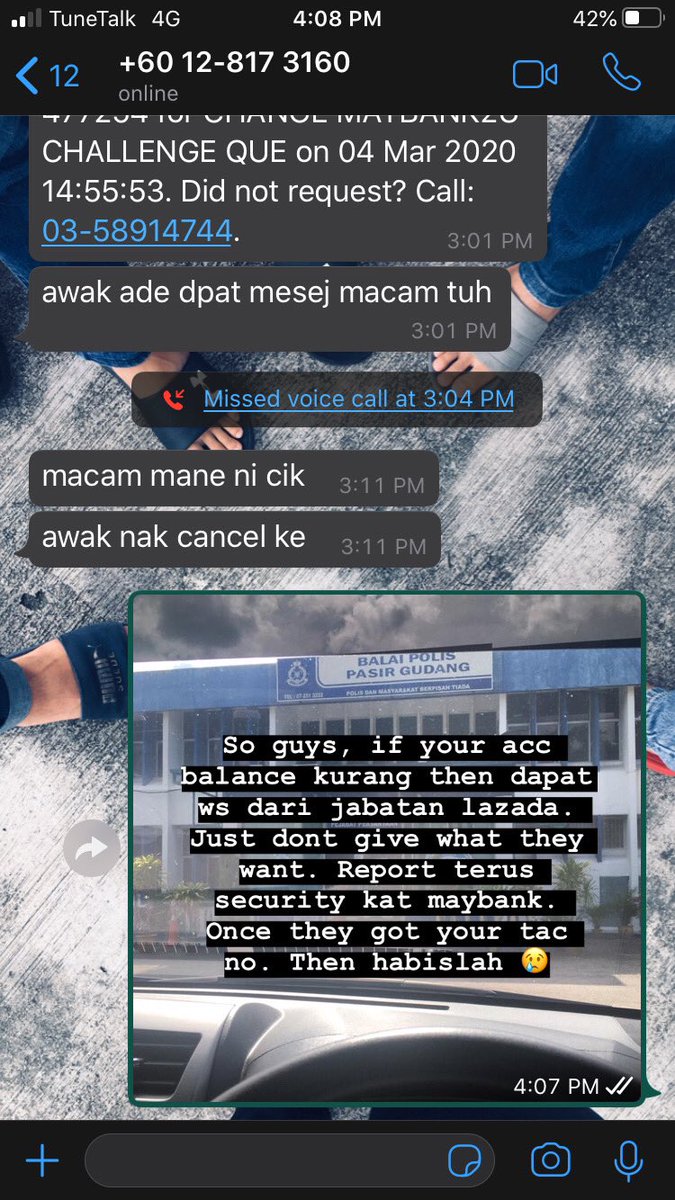 Acidddddddd's tweet photo. Benda ni jadi lepas aku transfer my money from cimb to maybank guys. So hati hati. Just dont give them the tac no in whatever situation. Terus report je. https://t.co/ZV4BZGwlCp