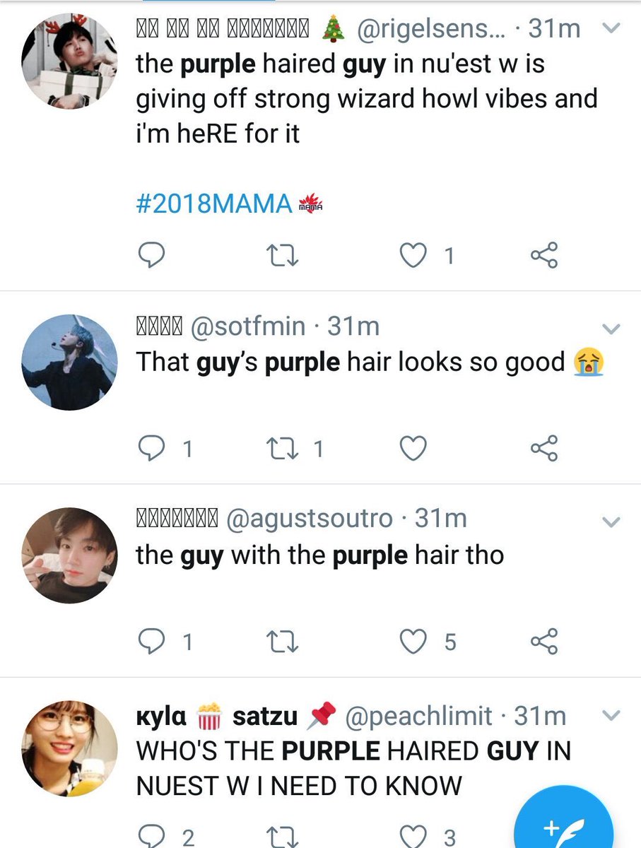 The reactions: every non-LOVE being obsessed and converted by the members at award shows, mainly due to  #purplehairguy  + every youtube reactioner losing their shit over our visual group