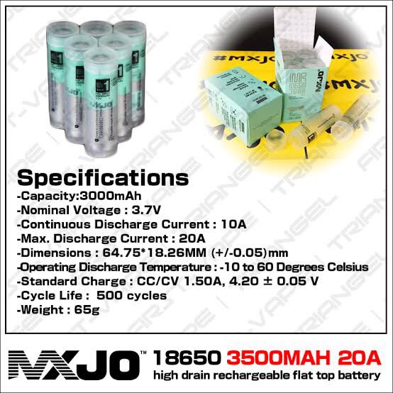 Yutastorm's tweet photo. VAPEのバッテリー、シングルバッテリーのmodではMXJOの3000mAhのやつ(画像の黄色のやつ)使ってるけど、
いつか届くデュアルmod用に緑銀の3500mAhのやつ欲しいな。6本ぐらい。
#VAPE #MXJO https://t.co/qem6mMBjnH