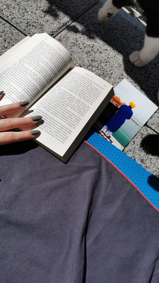 evolon_a's tweet image. Séance bronzage et lecture #Confinée