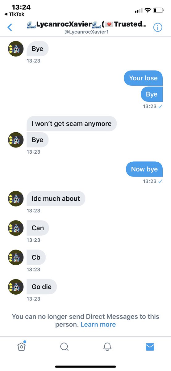 iichloeiix's tweet photo. Wtf he’s rude giving death threats wtf is wrong with his mental health #adoptme #adoptmepet #adoptmetrades @LycanrocXavier1 #adoptmescammer #adoptmetradeing https://t.co/swYdU1w4e2