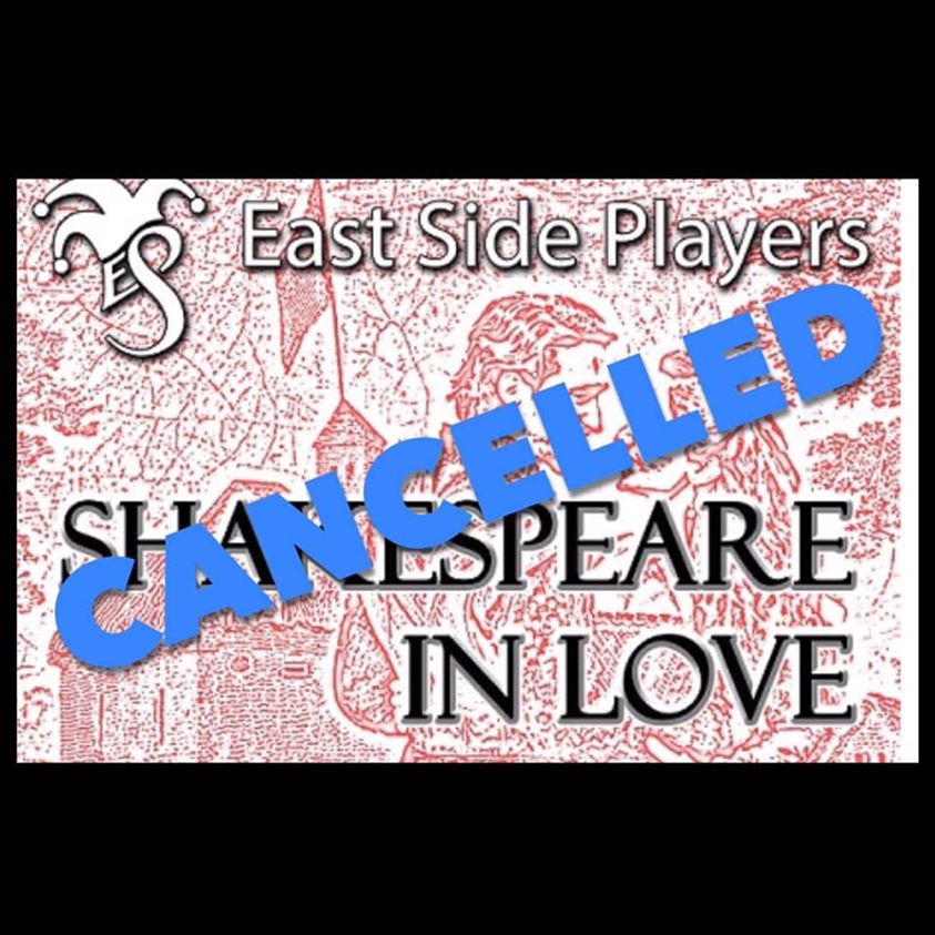 ESPlayersTO's tweet photo. East Side Players is sad to announce that Shakespeare in Love has been cancelled. We would like to thank our cast and crew who have worked so hard on this production.  Please stay safe everyone! https://t.co/S4E8snLdQe