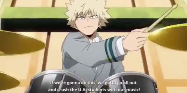 Who said I’m not gonna thank bones for making drummer bakugo hot, ugly and cute