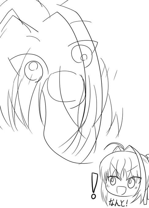 目をつぶって描いたネロです!??? 