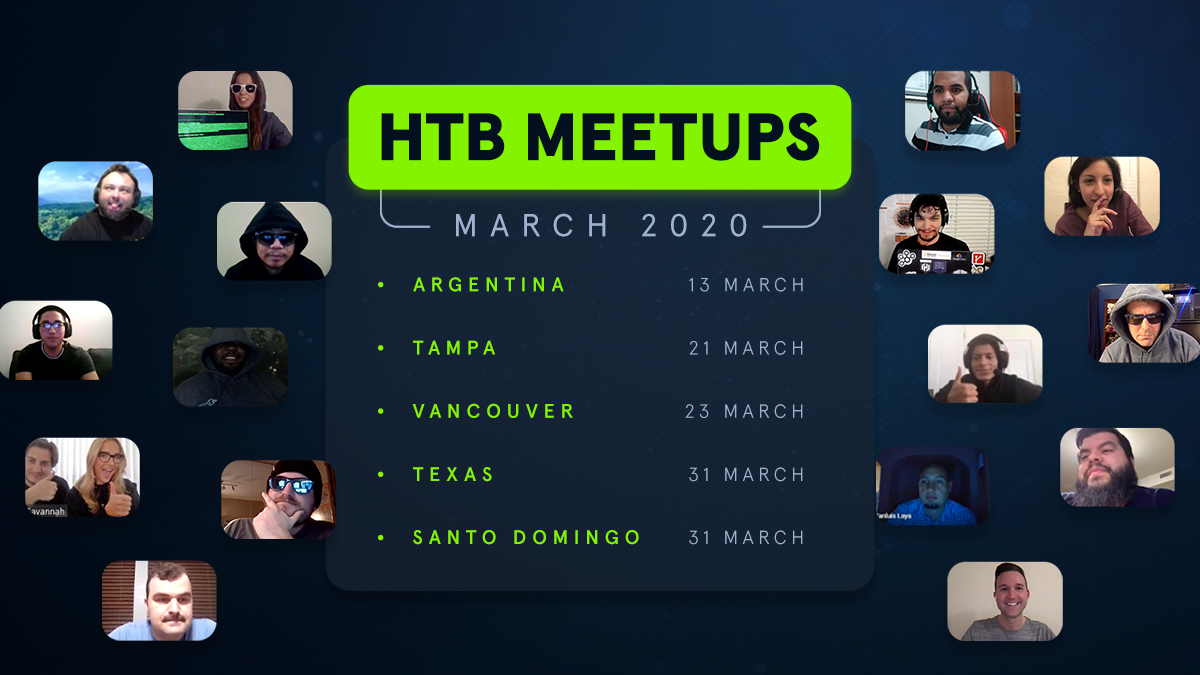 hackthebox_eu's tweet photo. All #HTB #MeetUps gone #virtual 🖥️ Here is what we did last month, congrats everyone!
PS: Now, it's easier than ever to attend! See if there is one coming up soon in your area here https://t.co/MLVcHiDLf5 😎
#HackTheBox #Hacking #CyberSecurity https://t.co/WFTKjk3rVg