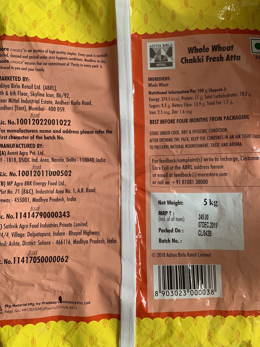 zapped4ever's tweet photo. @fssaiindia This is the dirt i found in 5 kg atta of #MoreSuperMarket at #Whitefield #Bangalore 
Can you plz initiate some action? https://t.co/pCTasxMIgF