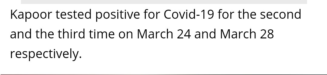 The answer is given by  @ICMRDELHI itself, not directly but indirectly!So they may be wondering why you are asking this question to them We heard Kanika Kapoor tested second time on March 24. But this is not matching with ICMR maths.As per ICMR maths, it cannot be true